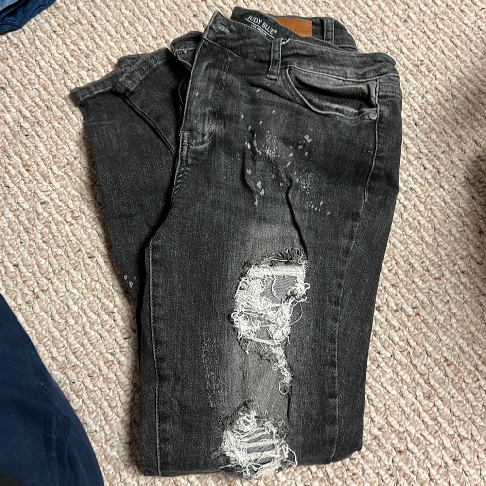 Judy Blue Distressed Acid Wash Denim